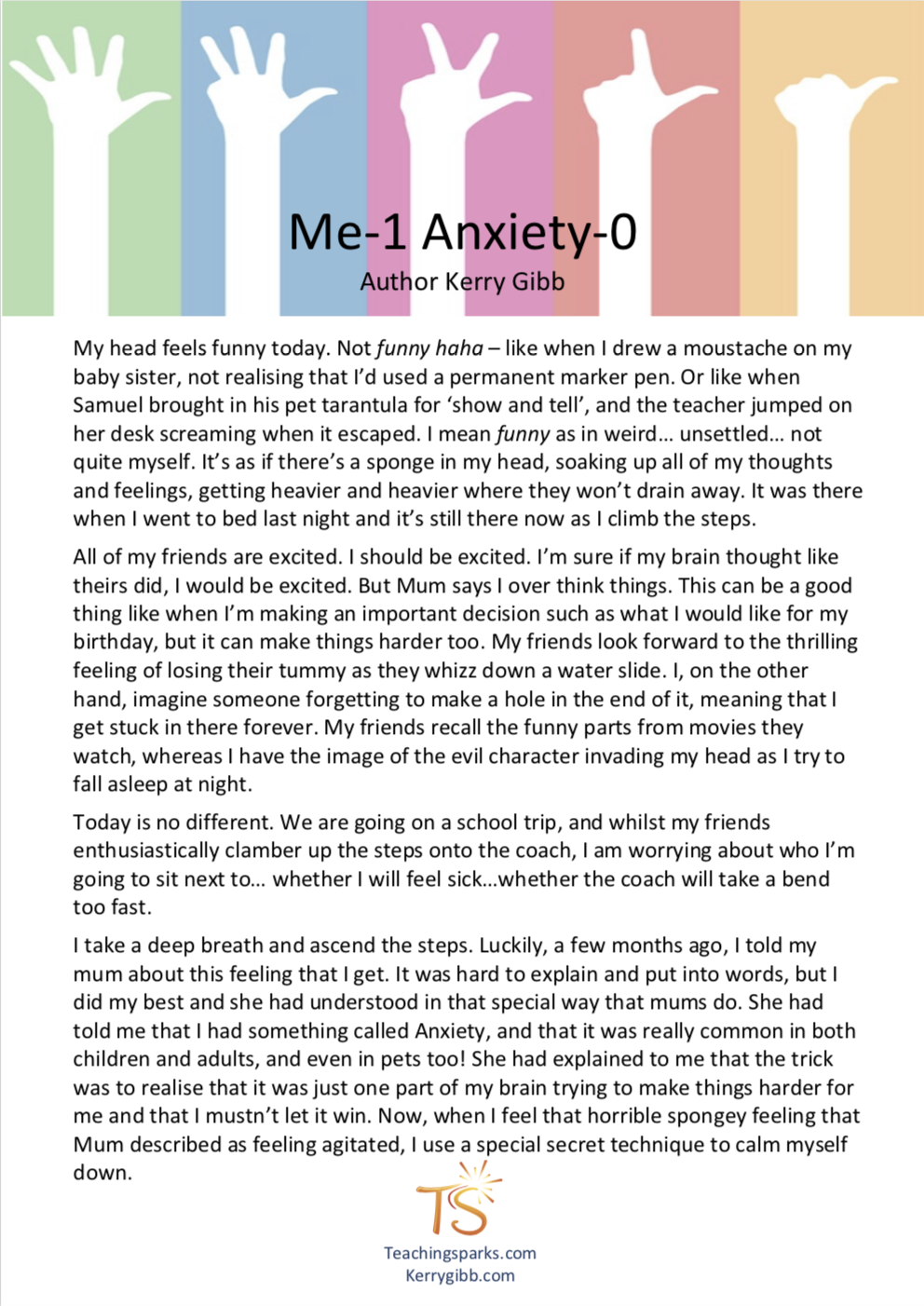 Anxiety Story Wellbeing And Mental Health KS2 Year 4 Year 5 